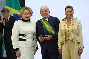 Presidente do Conselho da Federação da Assembleia Federal da Federação da Rússia Valentina Matvienko participou da cerimônia de posse do Presidente do Brasil.